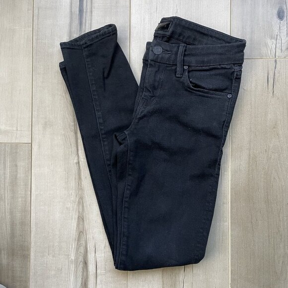 MOTHER The Looker Black Skinny Jeans Mid‎ Rize Size 25 Timeless Minimalist Glam - Picture 14 of 14